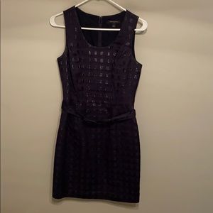 Navy Banana Republic Cocktail Dress with Belt